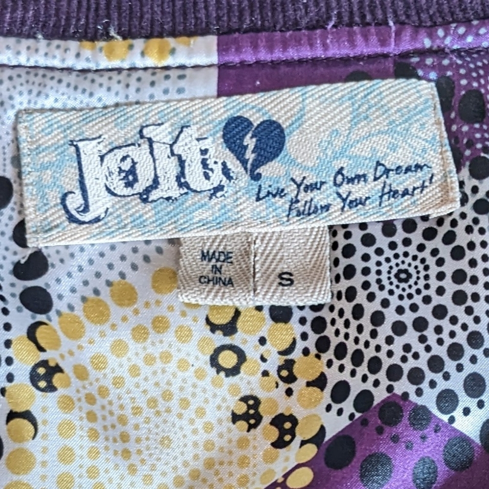 Jolt Vintage Corduroy Medium Length Coat Gorgeous Pattern Lining Size S β¦ - Picture 10 of 14